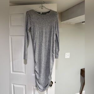 Pink Blush Maternity Gray Long Sleeve Dress